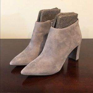 Grey Suede ankle bootie